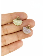 İstiridye Kolye Bileklik Ucu Charm Yeşil 1 Adet