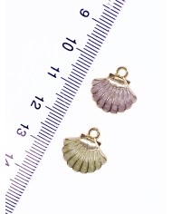 İstiridye Kolye Bileklik Ucu Charm Yeşil 1 Adet