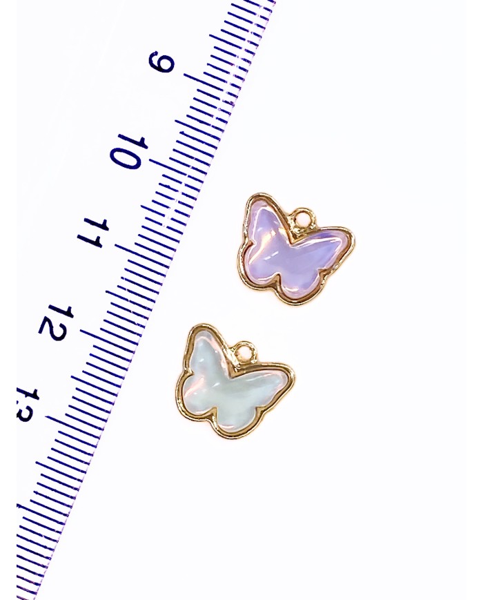 Kelebek Kolye Bileklik Ucu Charm Pembe 1 Adet