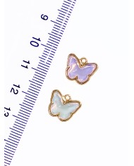 Kelebek Kolye Bileklik Ucu Charm Pembe 1 Adet