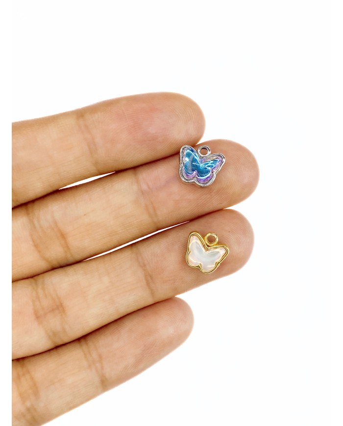 Kelebek Kolye Bileklik Ucu Charm Mavi 1 Adet