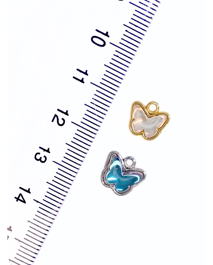 Kelebek Kolye Bileklik Ucu Charm Mavi 1 Adet