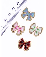 Mineli Kelebek Kolye Bileklik Ucu Charm Mavi 1 Adet