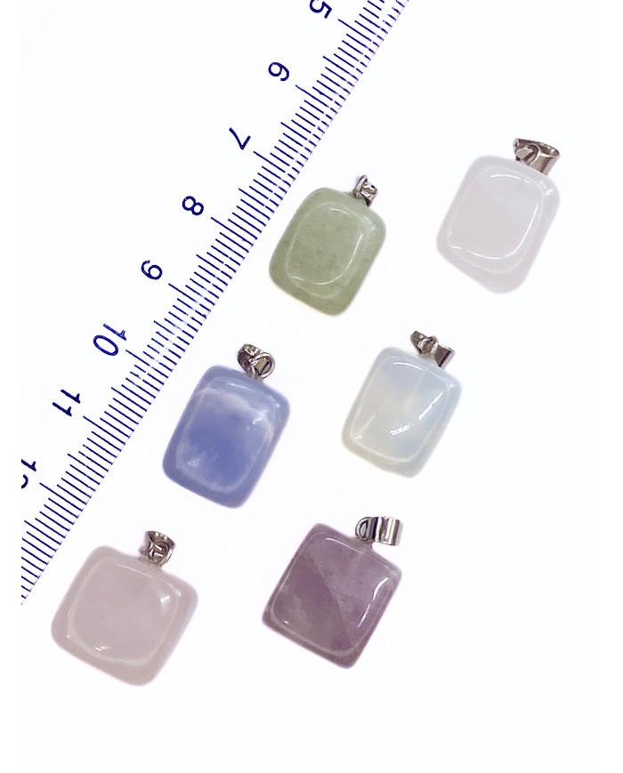 Doğal Taş Kolye Bileklik Ucu Charm Beyaz 1 Adet