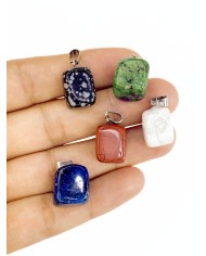 Doğal Taş Kolye Bileklik Ucu Charm Yeşil 1 Adet