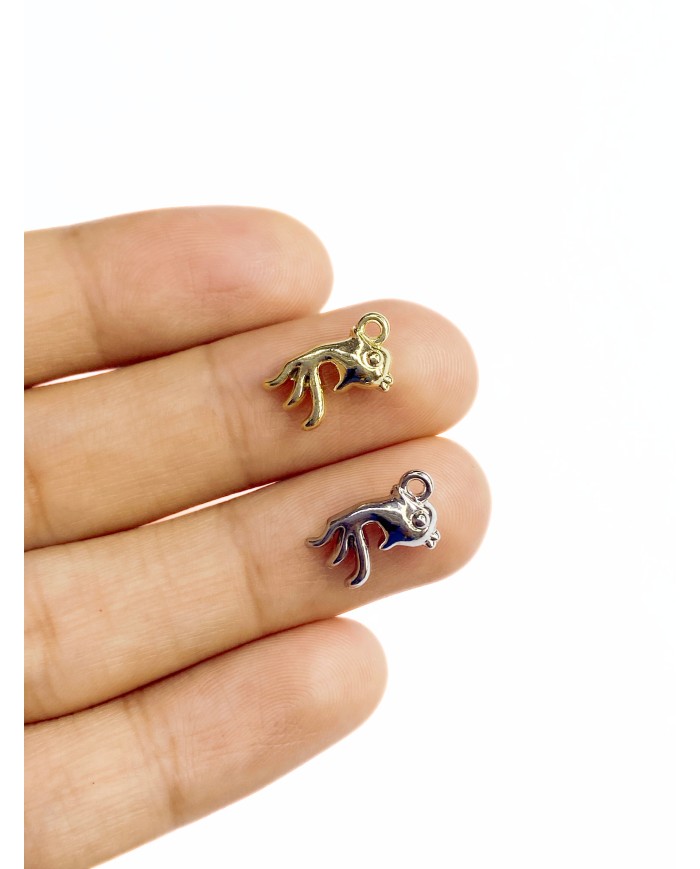 Beta Balığı Kolye Bileklik Ucu Charm Altın 1 Adet