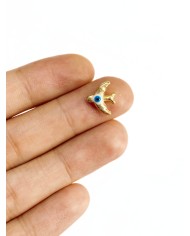 Mineli Balık Kolye Bileklik Ucu Charm Altın 1 Adet