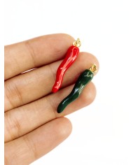 Biber Kolye Bileklik Ucu Charm Kırmızı 1 Adet