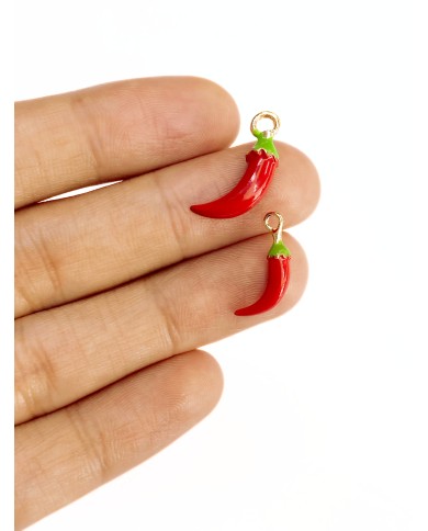 Büyük Biber Kolye Bileklik Ucu Charm Kırmızı 1 Adet