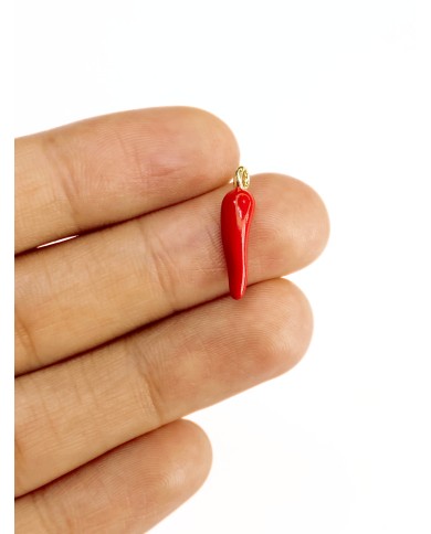 Biber Kolye Bileklik Ucu Charm Kırmızı 1 Adet