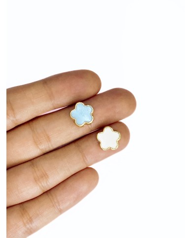 Çiçek Kolye Bileklik Ucu Charm Mavi 1 Adet