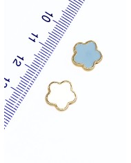 Çiçek Kolye Bileklik Ucu Charm Mavi 1 Adet