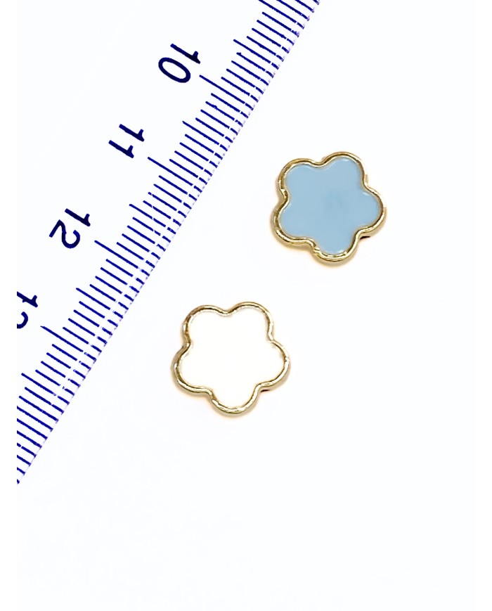 Çiçek Kolye Bileklik Ucu Charm Mavi 1 Adet