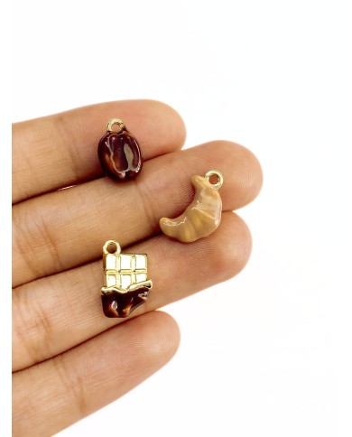 Çikolata Kolye Bileklik Ucu Charm Kahverengi 1 Adet