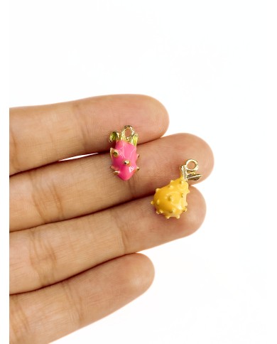 Ejder Meyvesi Kolye Bileklik Ucu Charm Pembe 1 Adet