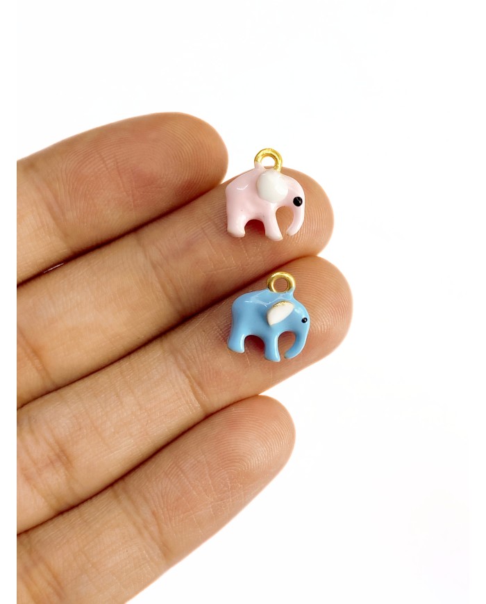 Fil Kolye Bileklik Ucu Charm Pembe 1 Adet