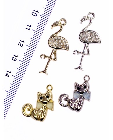 Flamingo Kolye Bileklik Ucu Charm Altın 1 Adet