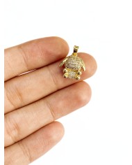 Zirkon Taşlı Tavşan Kolye Bileklik Ucu Charm Altın 1 Adet