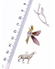 Taşlı Kuş Kolye Bileklik Ucu Charm 1 Adet