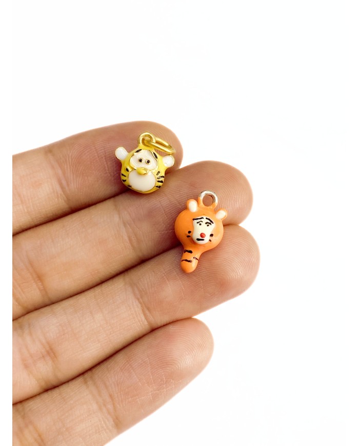 Kaplan Kolye Bileklik Ucu Charm Sarı 1 Adet