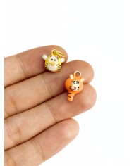 Kaplan Kolye Bileklik Ucu Charm Sarı 1 Adet