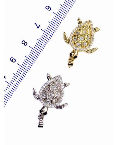 Zirkon Taşlı Kaplumbağa Kolye Bileklik Ucu Charm 1 Adet