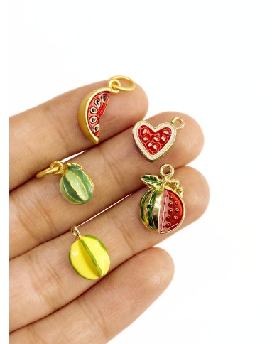 Yarım Karpuz Kolye Bileklik Ucu Charm 1 Adet