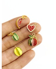 Yarım Karpuz Kolye Bileklik Ucu Charm 1 Adet