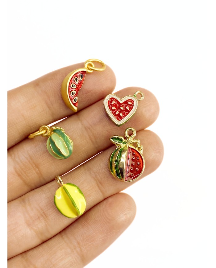 Yarım Karpuz Kolye Bileklik Ucu Charm 1 Adet