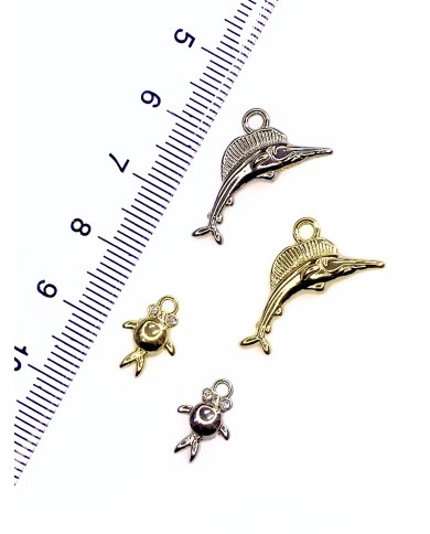 Kılıç Balığı Kolye Bileklik Ucu Charm Altın 1 Adet