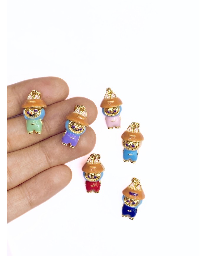 Labubu Kolye Bileklik Ucu Charm Mor 1 Adet