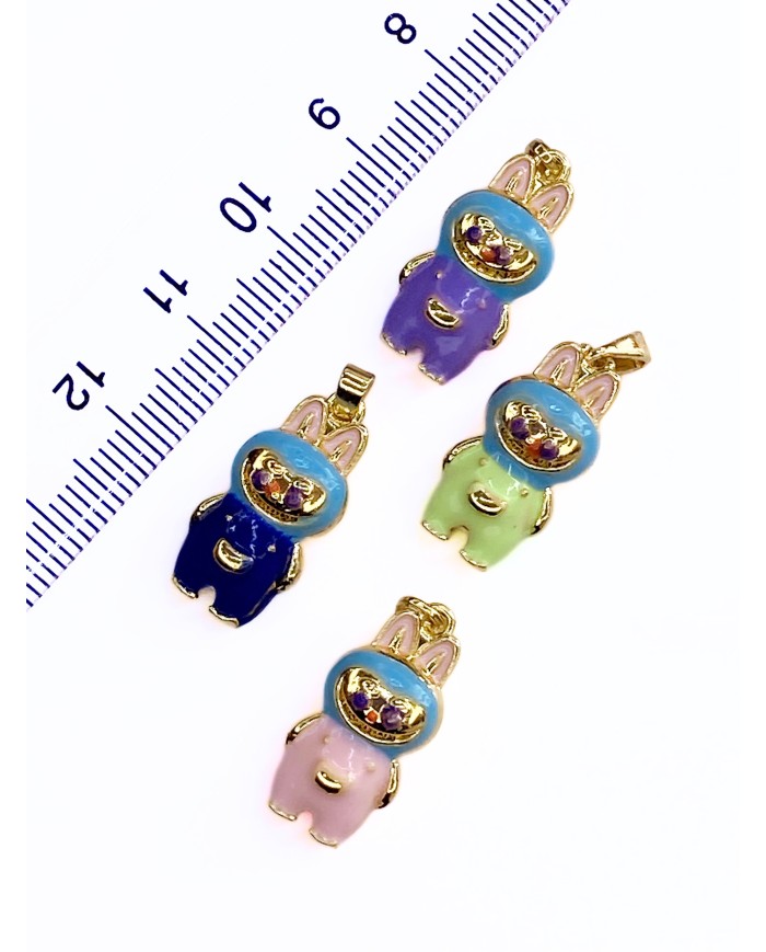 Labubu Kolye Bileklik Ucu Charm Mor 1 Adet