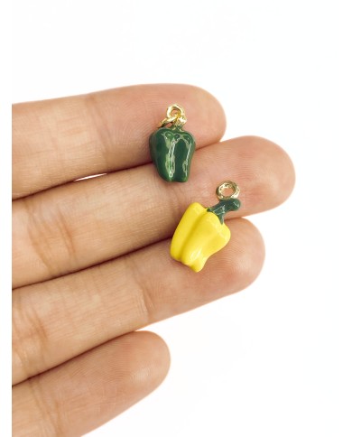 Dolma Biber Kolye Bileklik Ucu Charm Sarı 1 Adet
