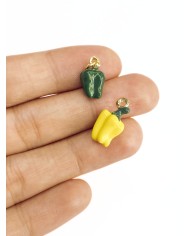 Dolma Biber Kolye Bileklik Ucu Charm Sarı 1 Adet