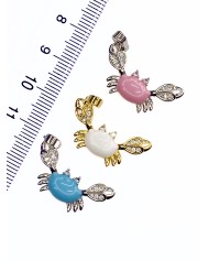 Taşlı Yengeç Kolye Bileklik Ucu Charm Mavi 1 Adet