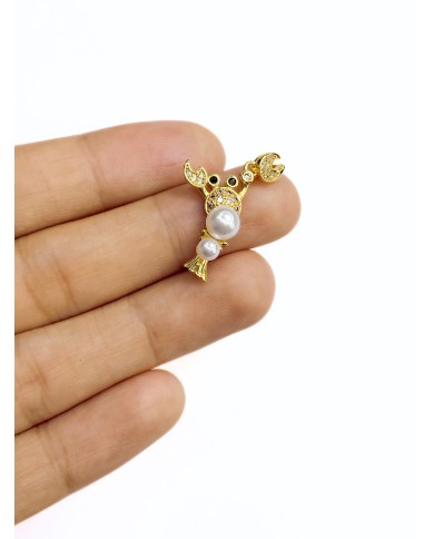 Taşlı Istakoz Kolye Bileklik Ucu Charm  1 Adet