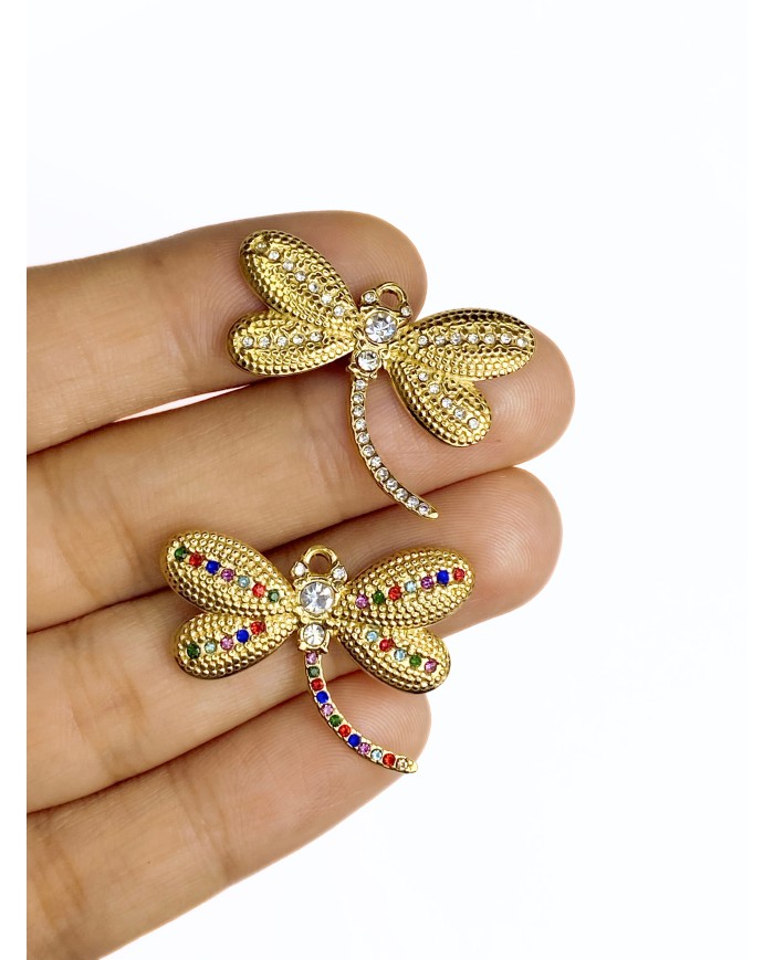 Taşlı Yusufcuk Kolye Bileklik Ucu Charm Renkli 1 Adet