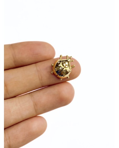 Taşlı Uğurböceği Kolye Bileklik Ucu Charm 1 Adet