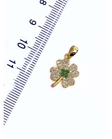 Taşlı Yonca Kolye Bileklik Ucu Charm 1 Adet