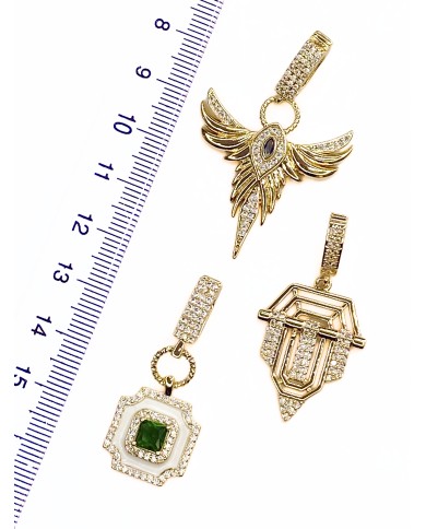 Zirkon Taşlı Kare Kolye Bileklik Ucu Charm 1 Adet