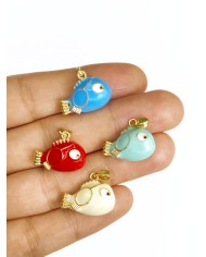 Balık Kolye Bileklik Ucu Charm Kırmızı 1 Adet