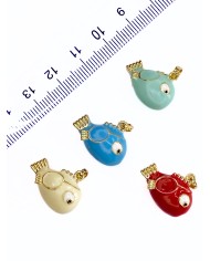 Balık Kolye Bileklik Ucu Charm Mavi 1 Adet