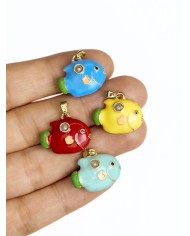 Balık Kolye Bileklik Ucu Charm Kırmızı 1 Adet