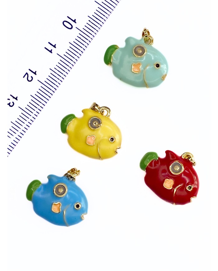 Balık Kolye Bileklik Ucu Charm Kırmızı 1 Adet