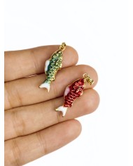 Balık Kolye Bileklik Ucu Charm Kırmızı 1 Adet