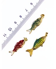 Balık Kolye Bileklik Ucu Charm Kırmızı 1 Adet