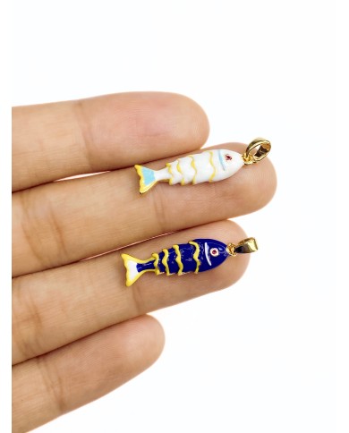 Balık Kolye Bileklik Ucu Charm Beyaz 1 Adet