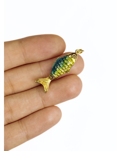 Balık Kolye Bileklik Ucu Charm Yeşil 1 Adet