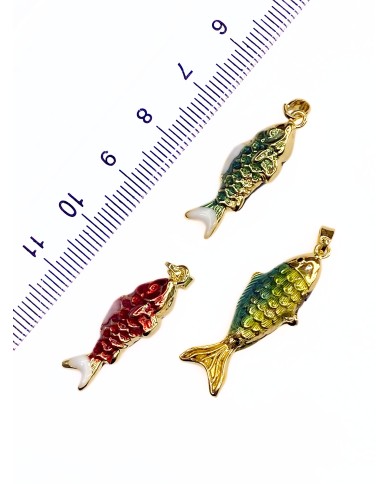 Balık Kolye Bileklik Ucu Charm Yeşil 1 Adet