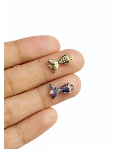 Balık Kuyruğu Kolye Bileklik Ucu Charm Altın 1 Adet